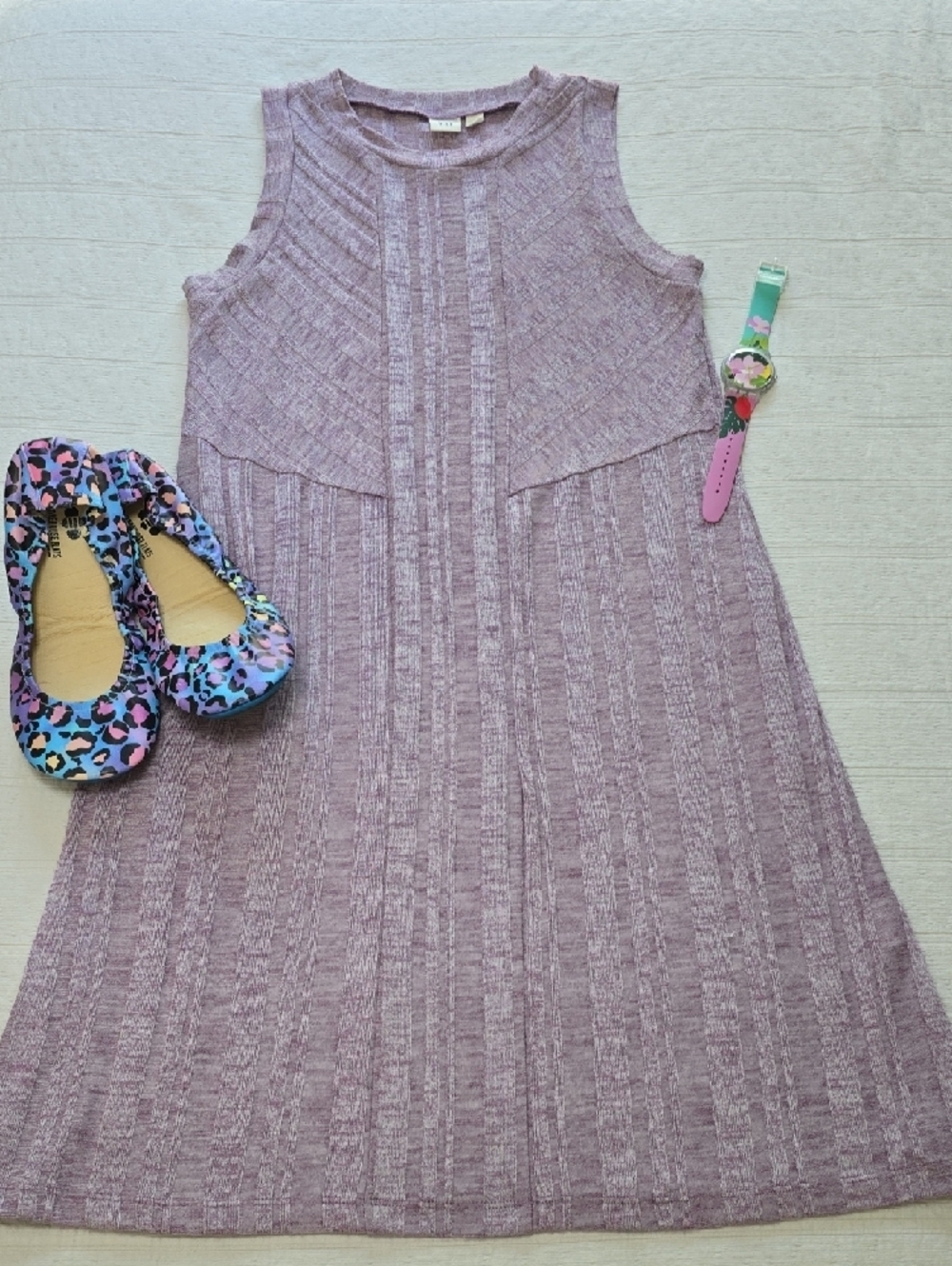 Gap Sleeveless Knit A-Line Dress in Lavender Women's Size Small